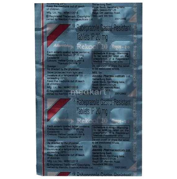 rekool 20mg tablet 15's